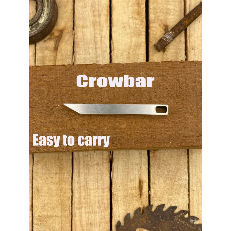 Edc Every Day Carry おもちゃ - Mały, wytrzymały łom ze stali nierdzewnej,