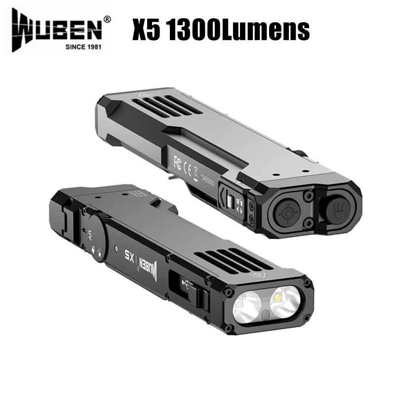 Edc Carry Flashlight - Kompaktowa latarka EDC WUBEN X5, 1300
