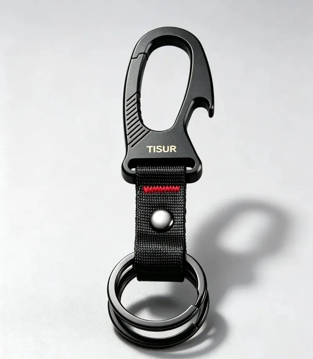 Edc Carry Clip - Tytanowy karabińczyk z klipsem, brelok do