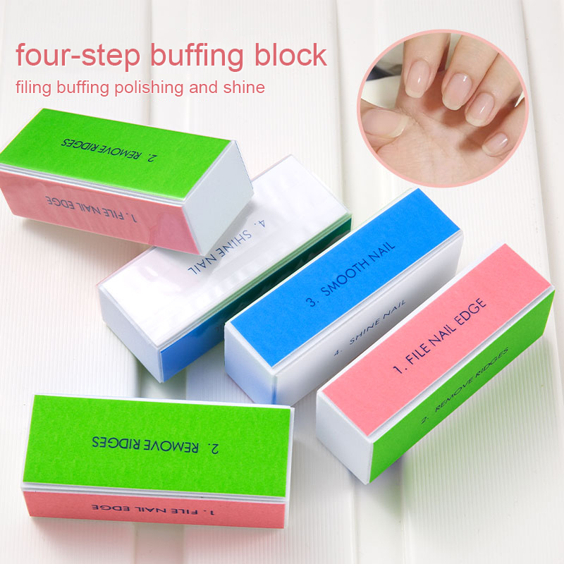 Nail File Titanium - 5/10szt Blok bufora do paznokci 4-stopniowy