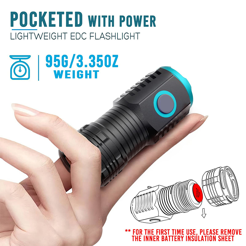 Przenośna bateria 18350 typu C – Edc Carry Flashlight recenzja i cena