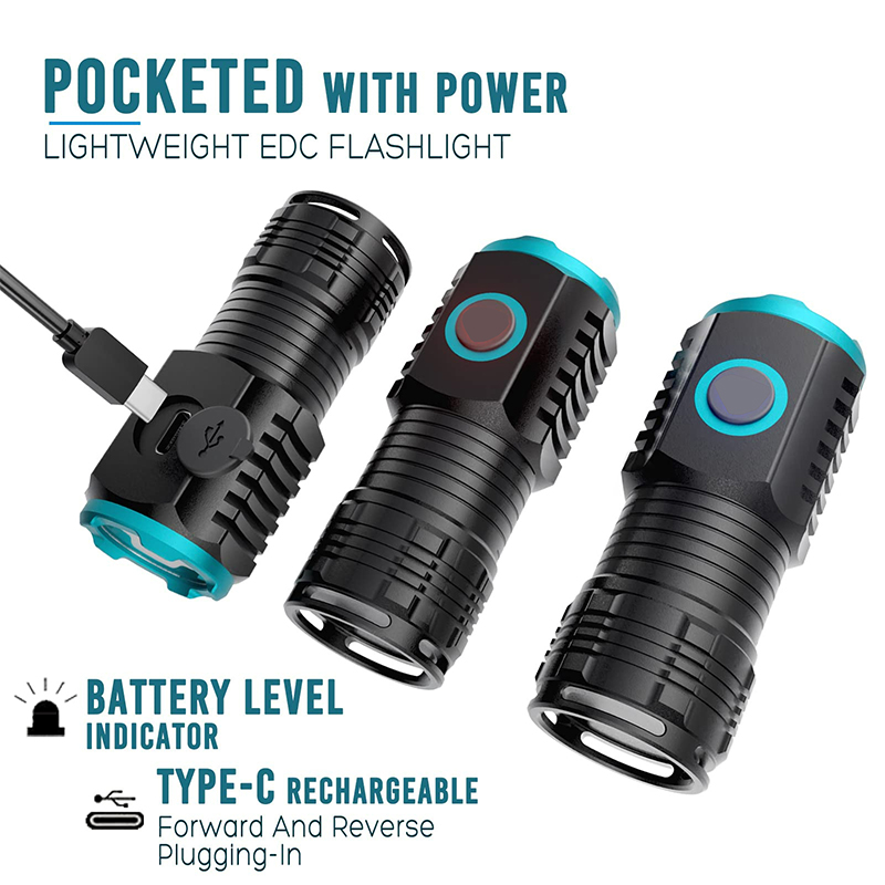 Przenośna bateria 18350 typu C – Edc Carry Flashlight recenzja i cena