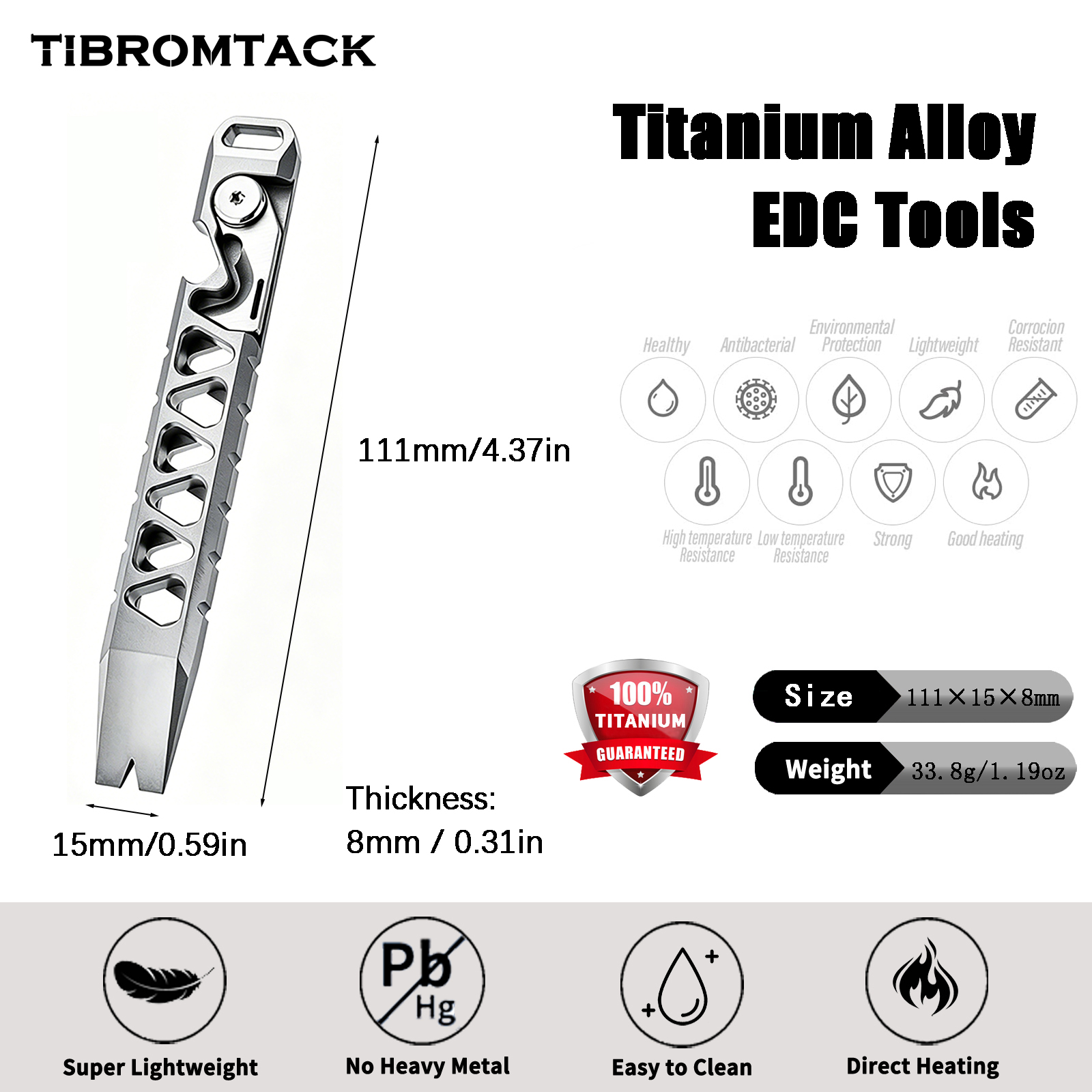 TIBROMTACK Tytanowe Wielofunkc – Edc Every Day Carry おもちゃ recenzja i cena