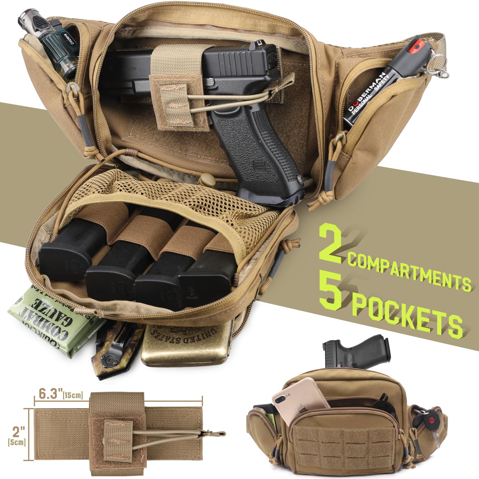 Taktyczna saszetka biodrowa do – Edc Concealed Carry Holster recenzja i cena