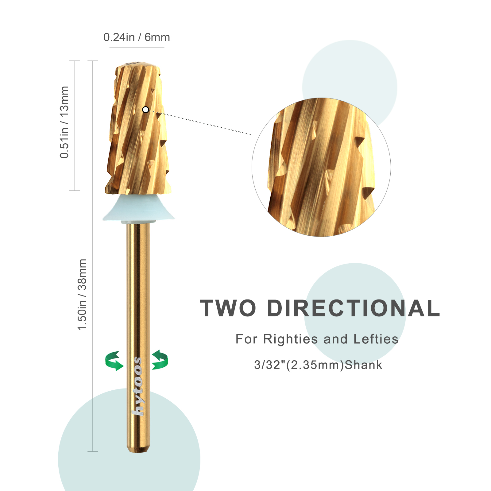 HYTOOS 4XC Tytanowe wiertła do – Nail File Titanium recenzja i cena